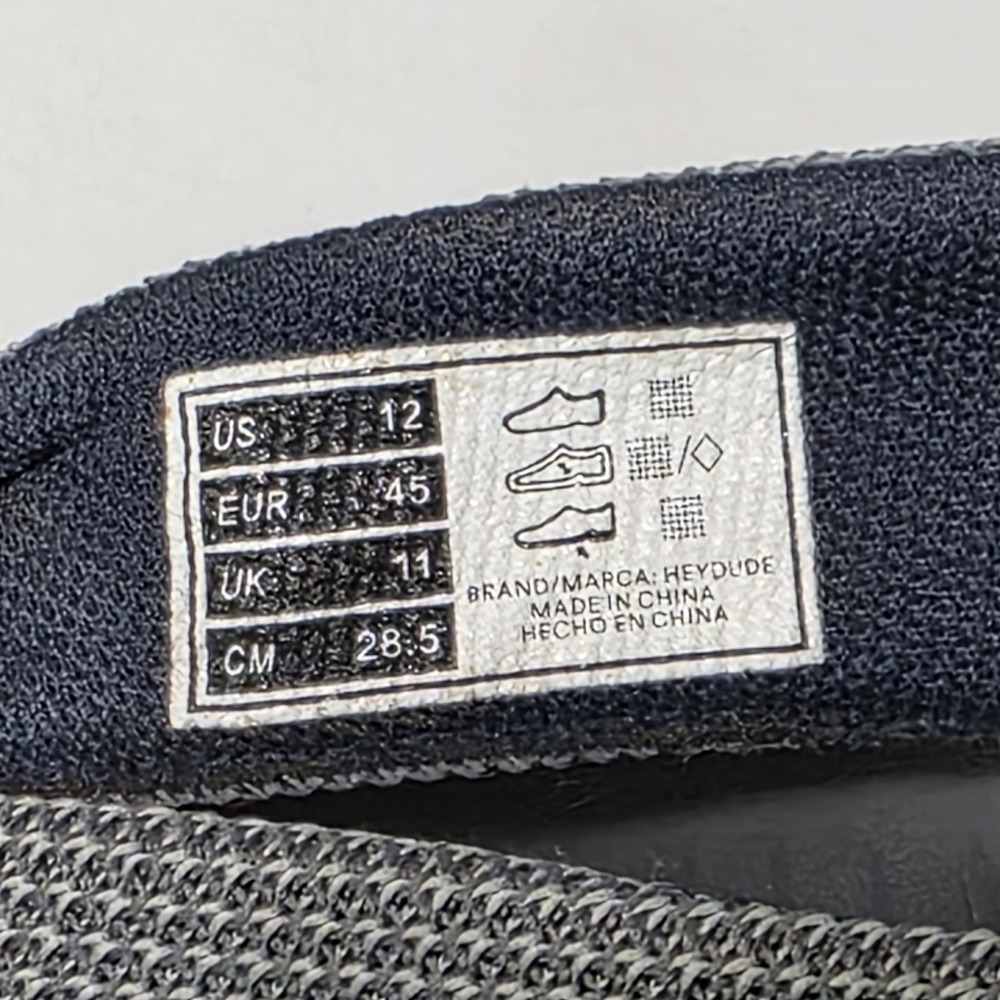 Hey Dude Slip On Sandles Men's Size 12 (US) Gray - Picture 9 of 9